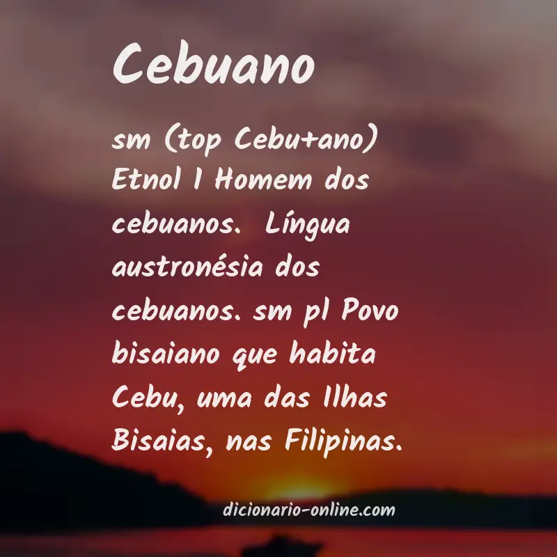 Significado de cebuano