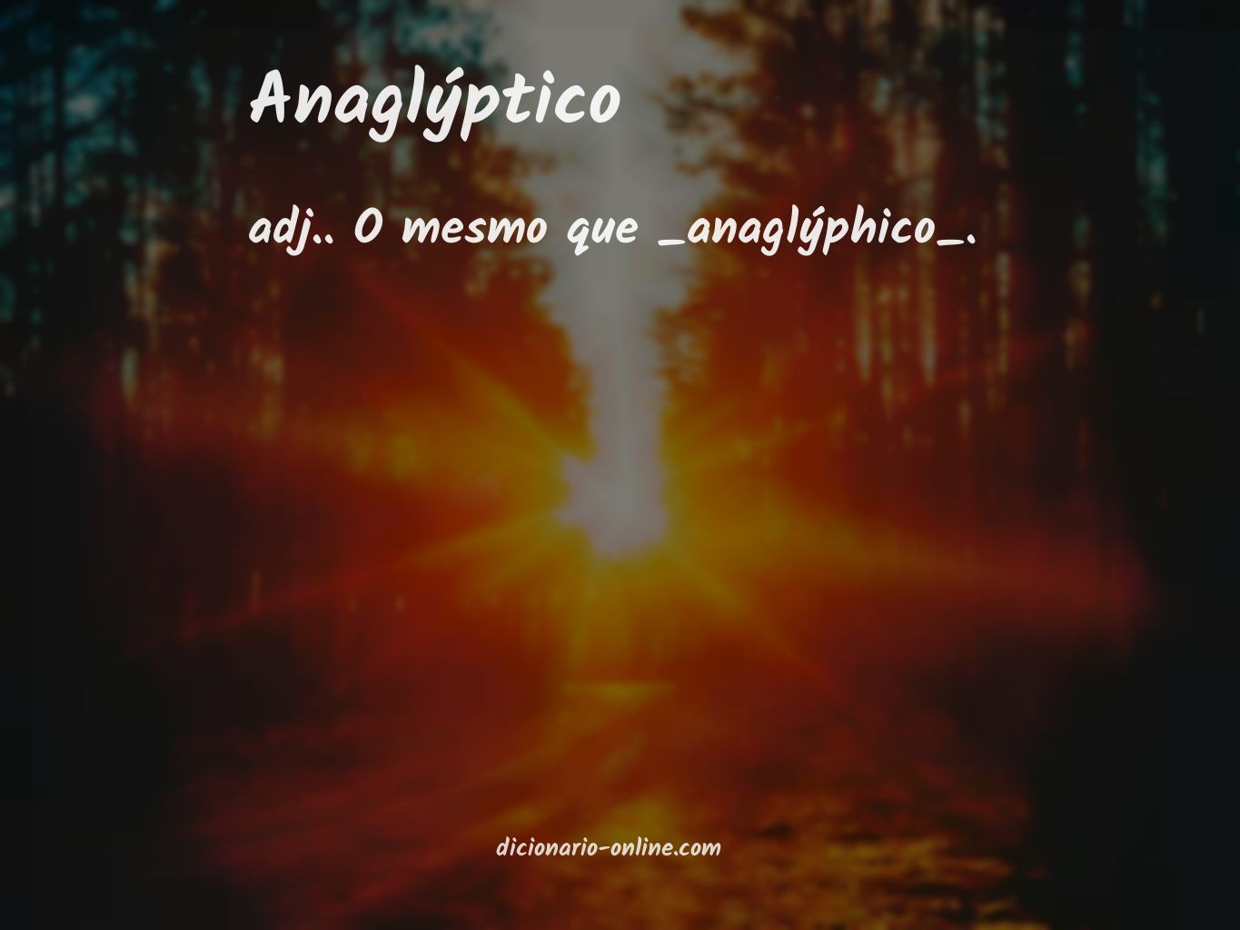 Significado de anaglýptico