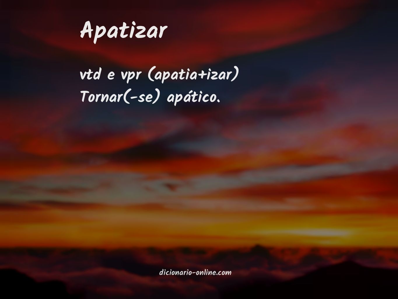 Significado de apatizar