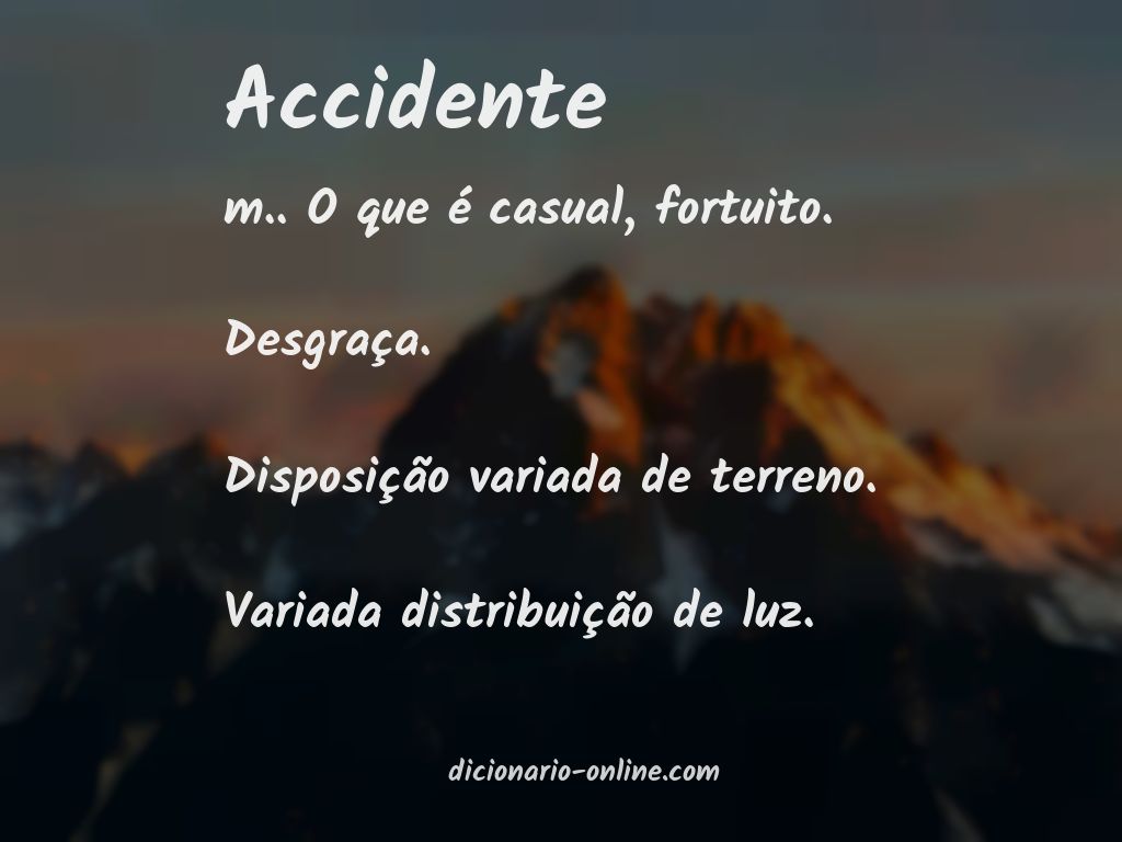 Significado de accidente