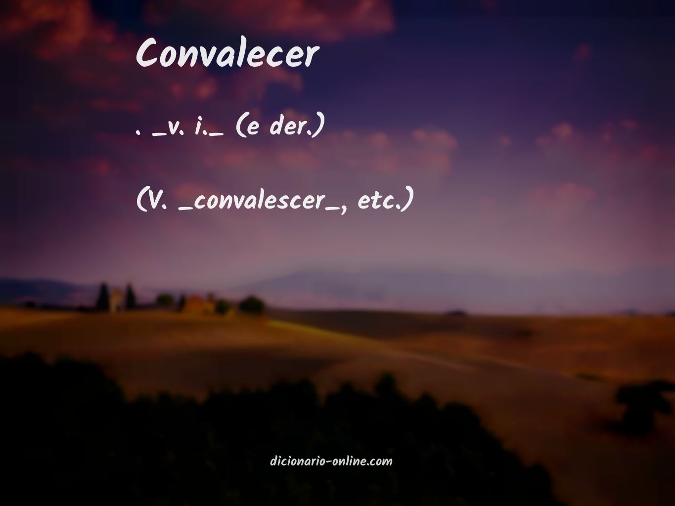 Significado de convalecer