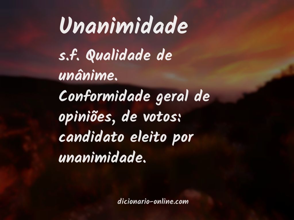 Significado de unanimidade