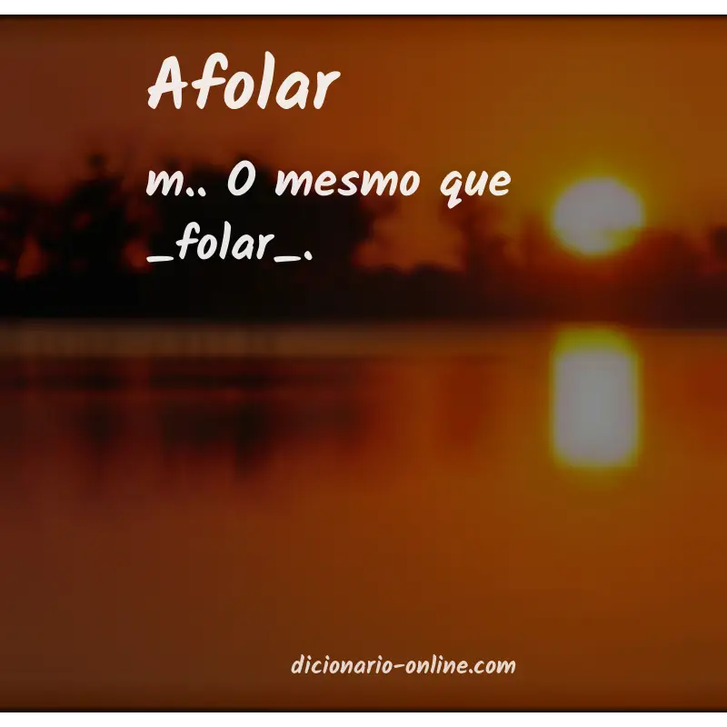 Significado de afolar