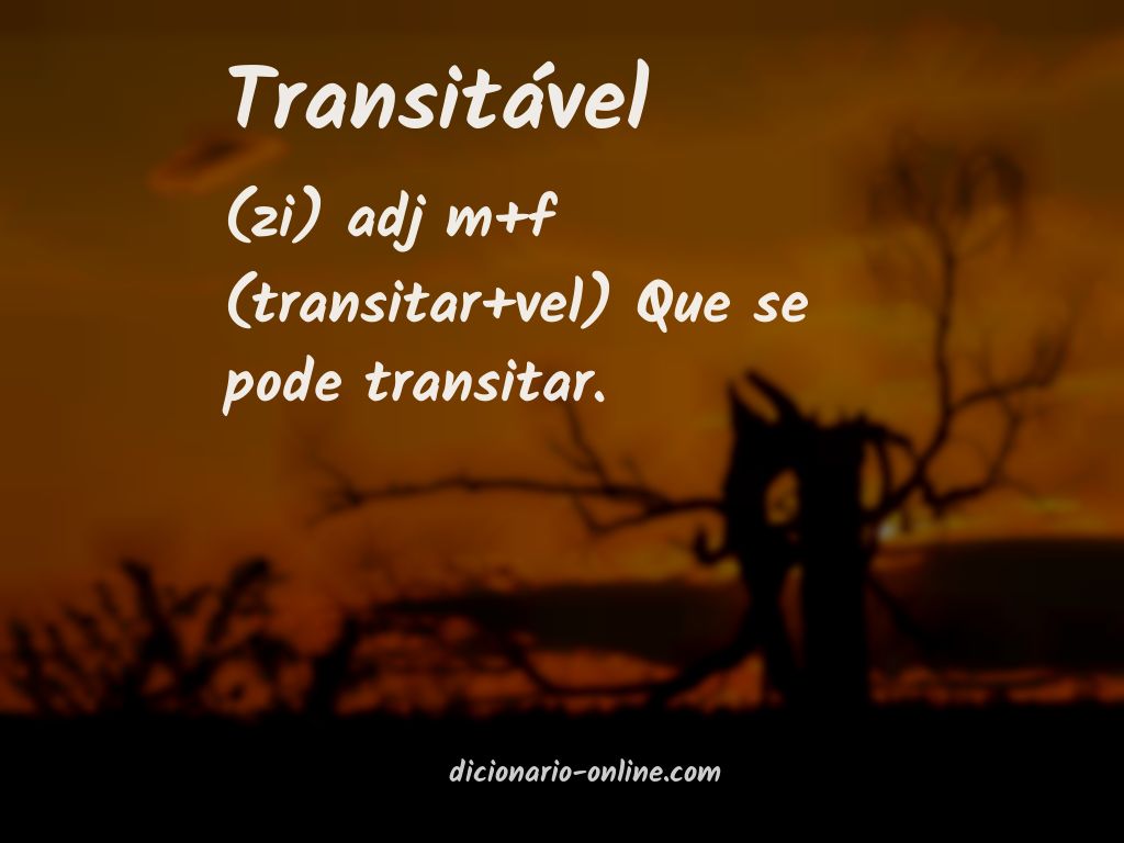 Significado de transitável