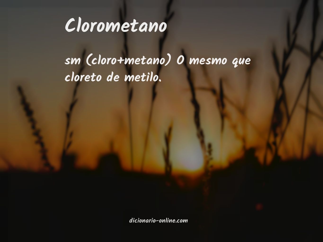 Significado de clorometano