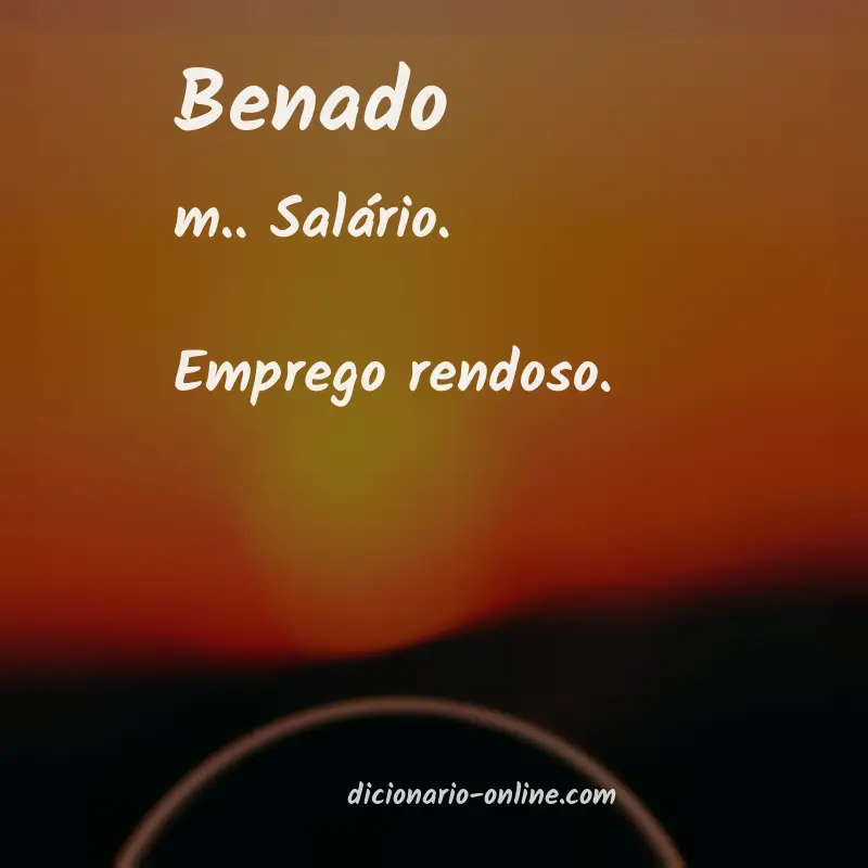 Significado de benado