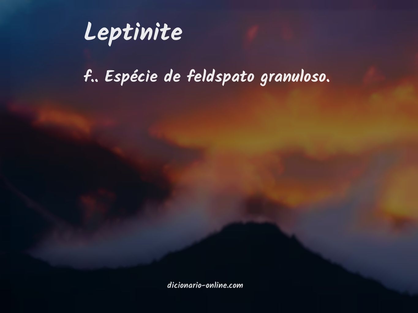 Significado de leptinite