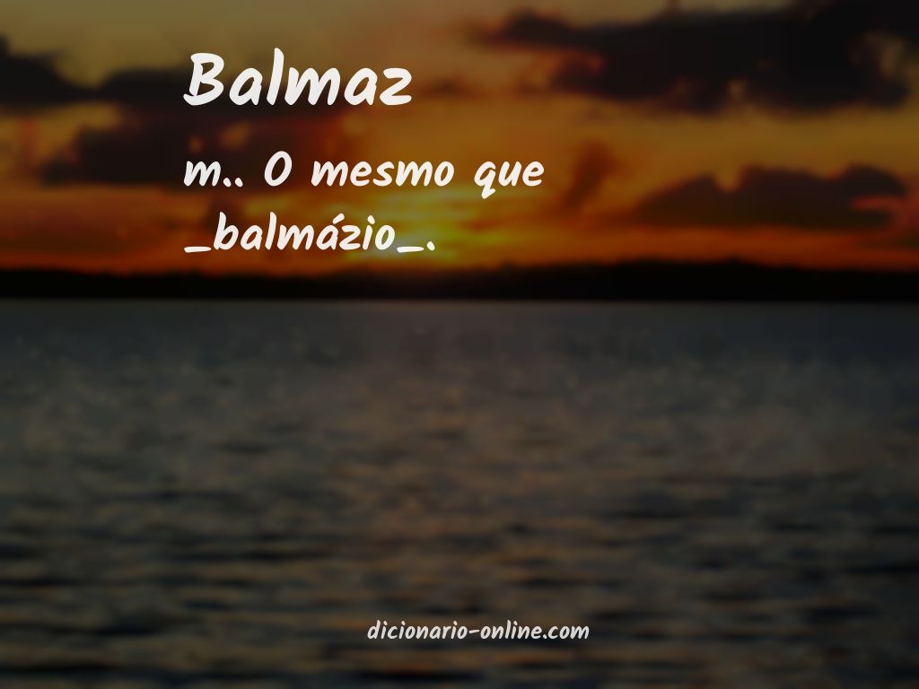 Significado de balmaz