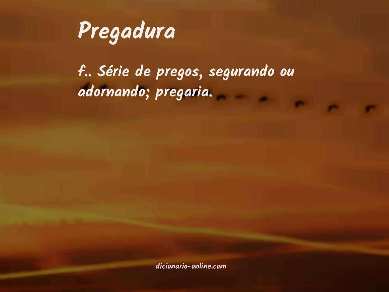 Significado de pregadura