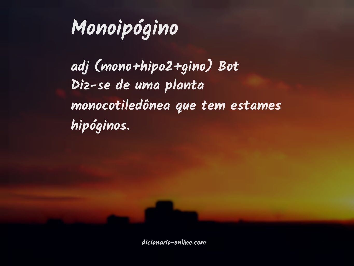 Significado de monoipógino