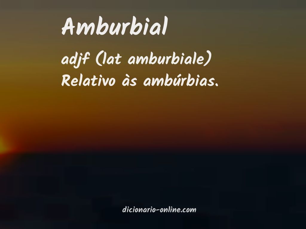 Significado de amburbial