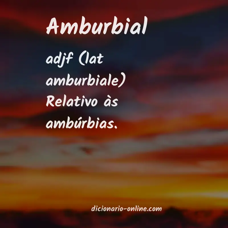Significado de amburbial
