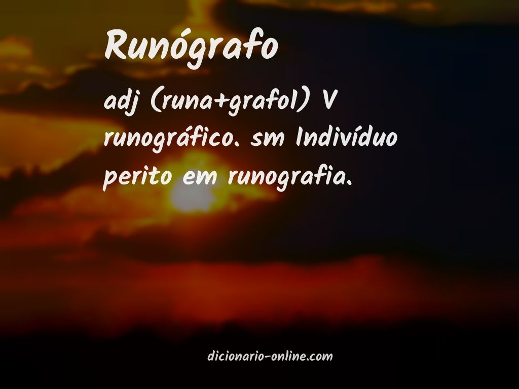 Significado de runógrafo