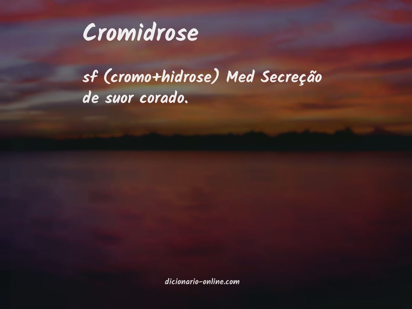 Significado de cromidrose