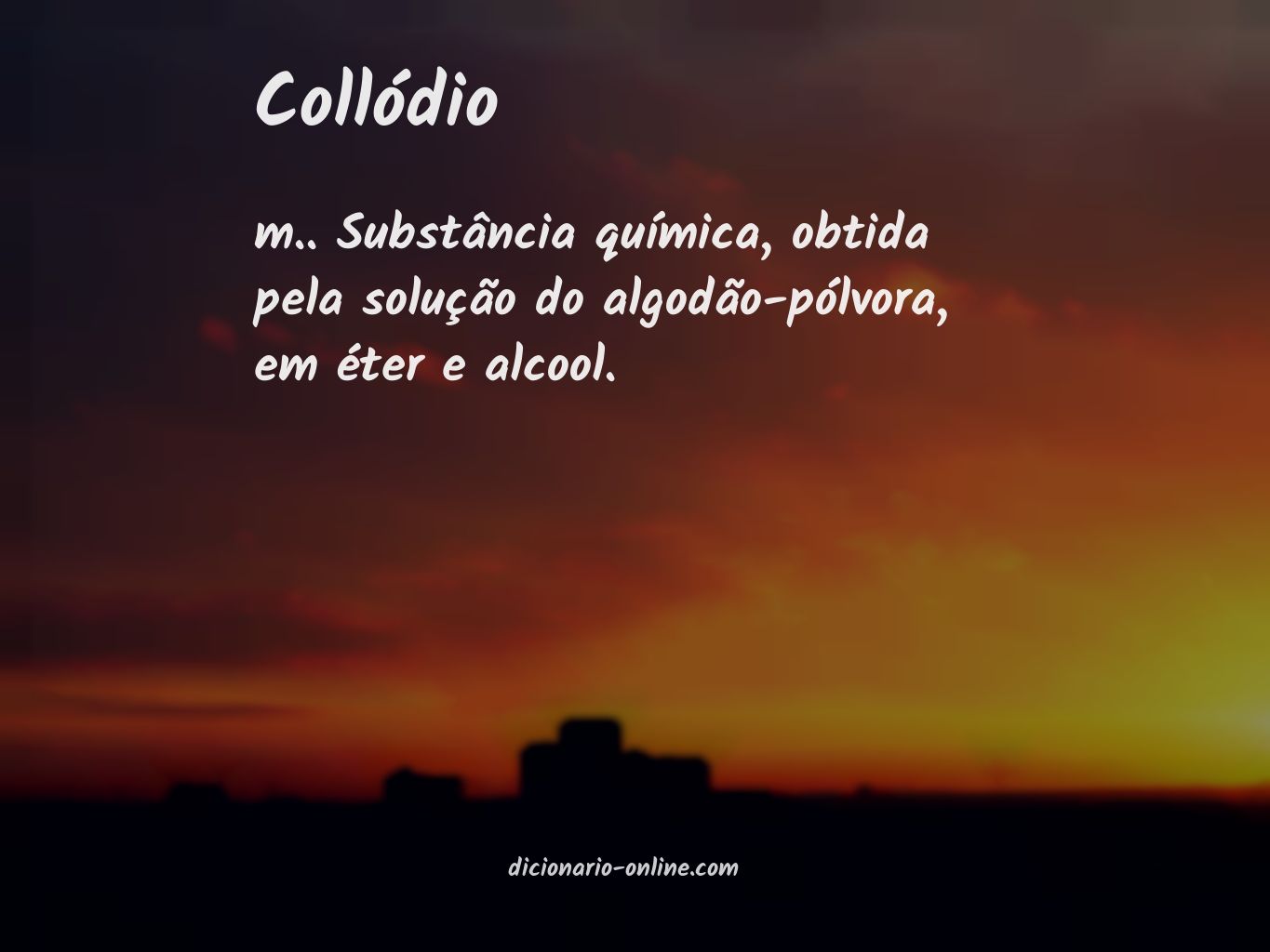 Significado de collódio