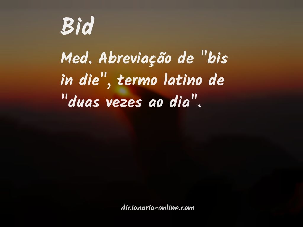 Significado de bid