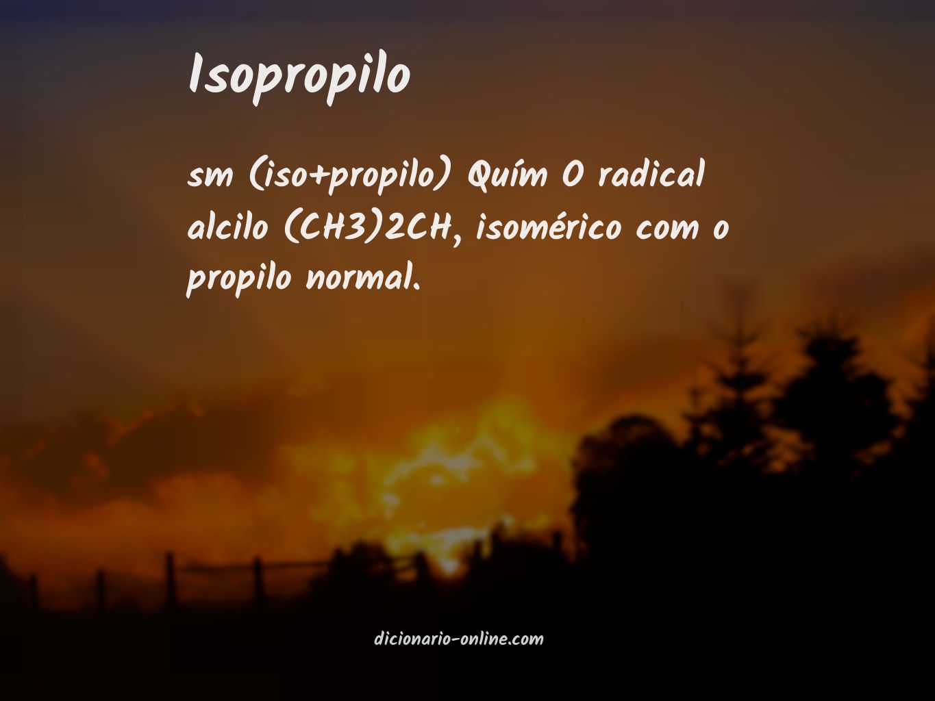 Significado de isopropilo