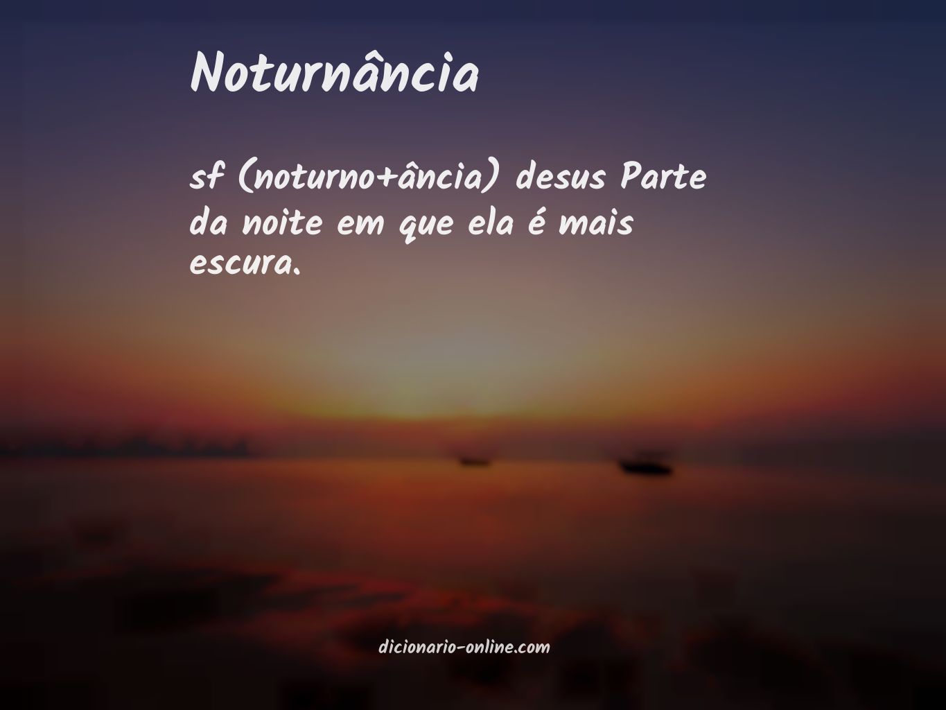 Significado de noturnância