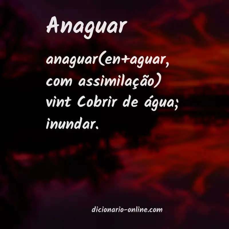 Significado de anaguar