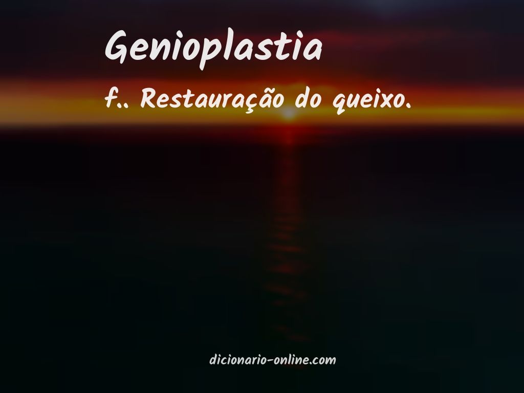 Significado de genioplastia