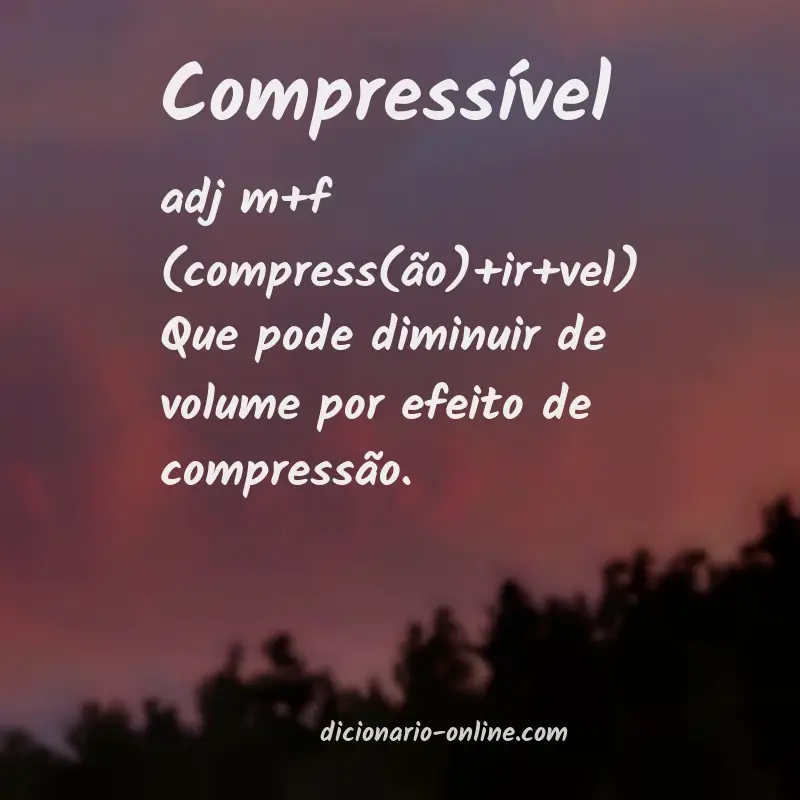 Significado de compressível