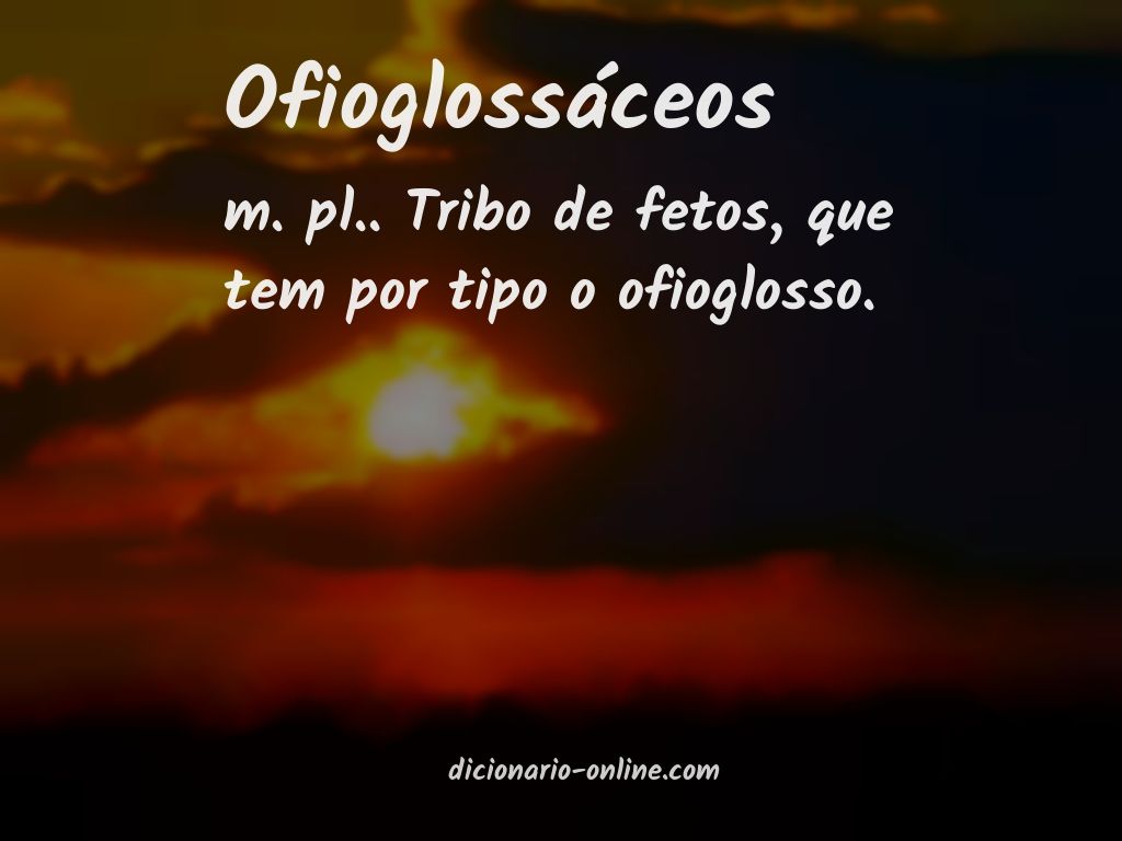 Significado de ofioglossáceos