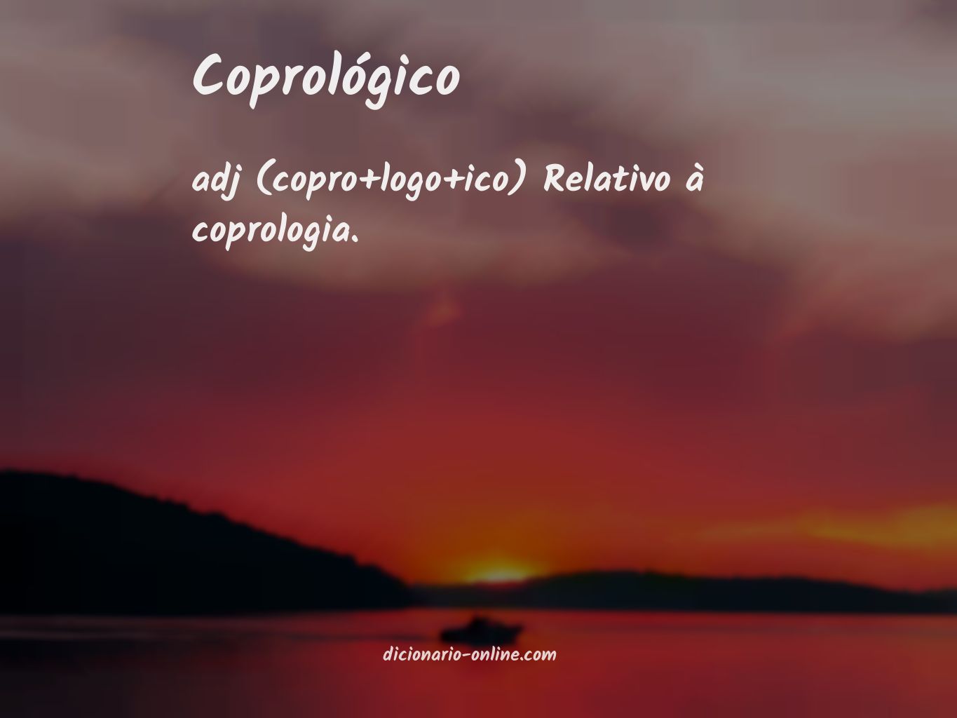 Significado de coprológico