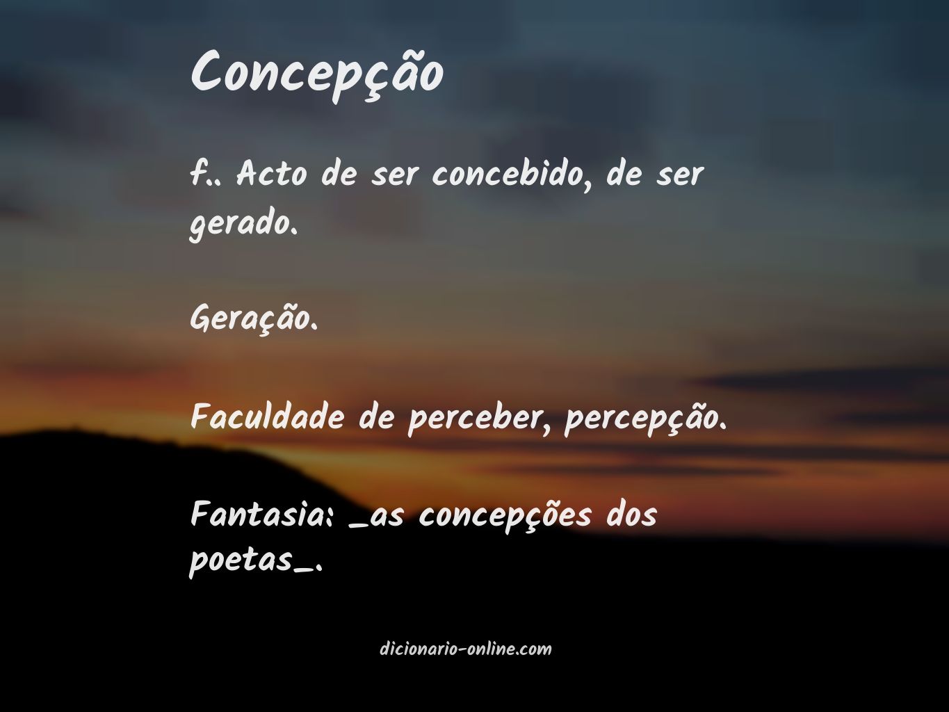 Significado de concepção