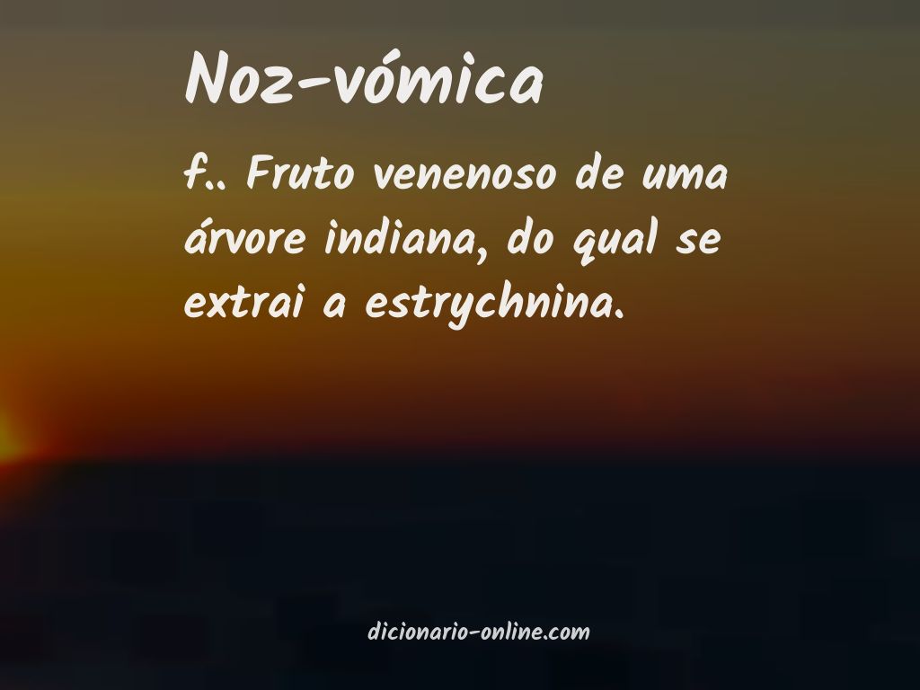 Significado de noz-vómica