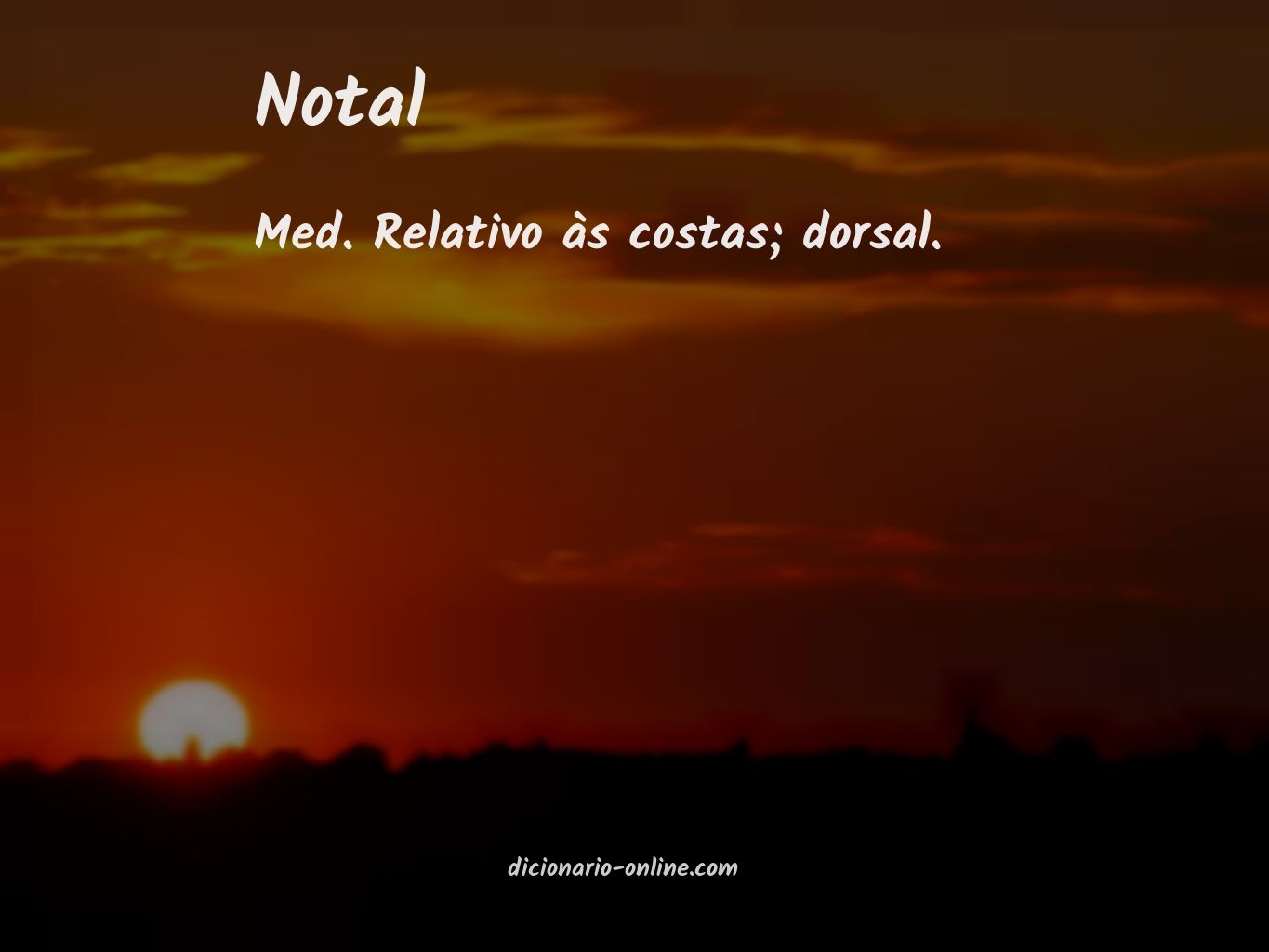 Significado de notal