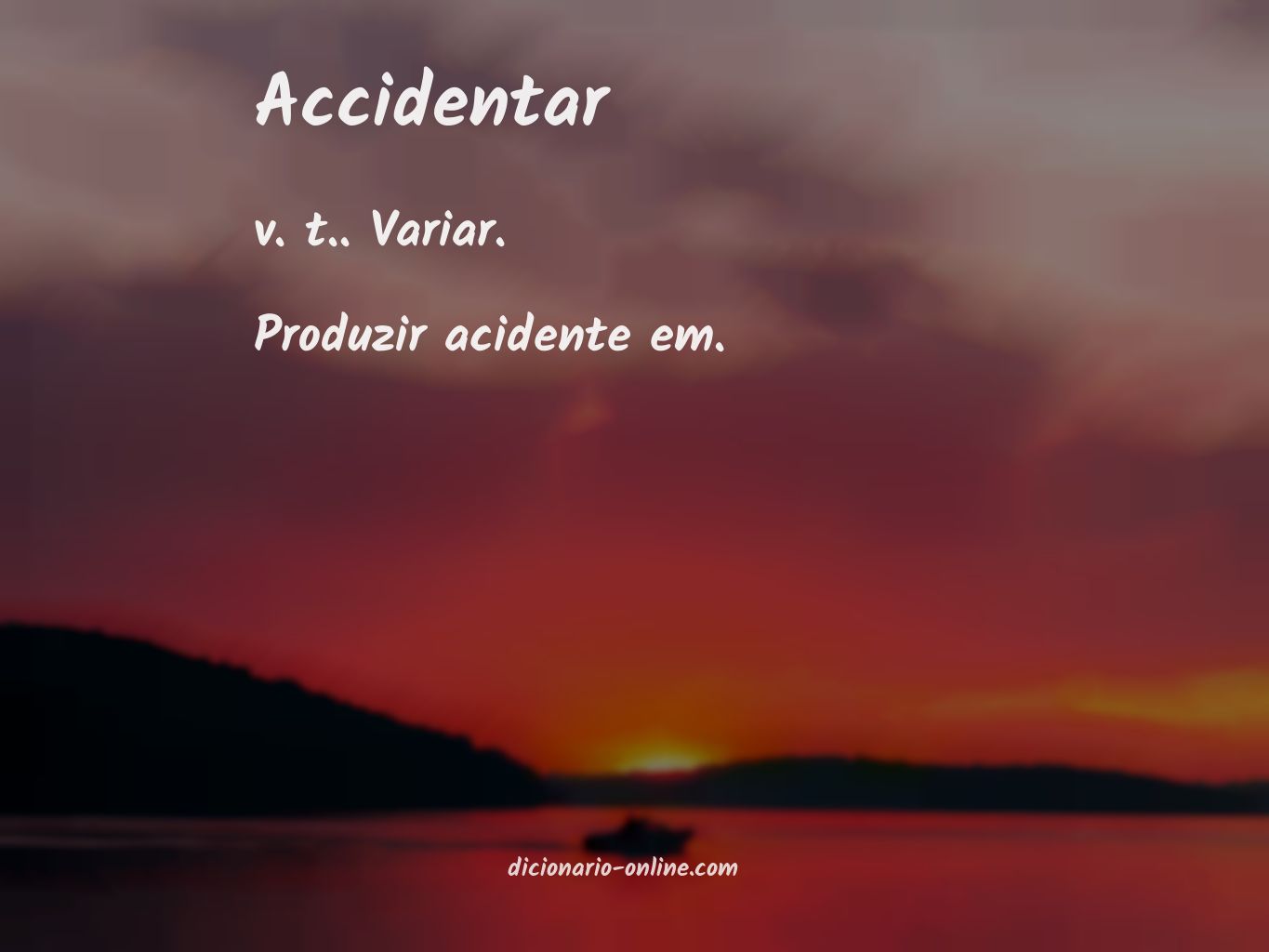 Significado de accidentar