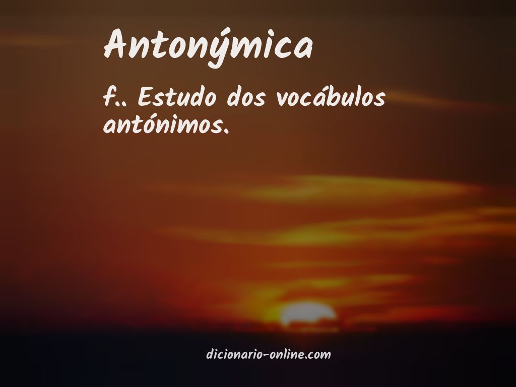 Significado de antonýmica