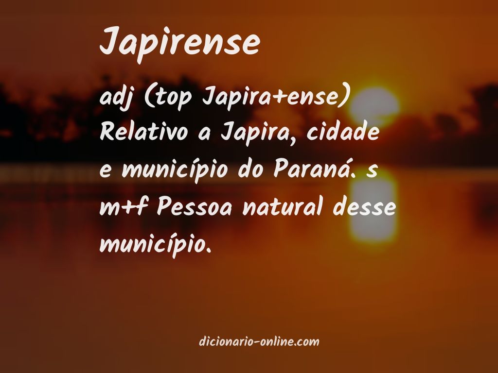 Significado de japirense