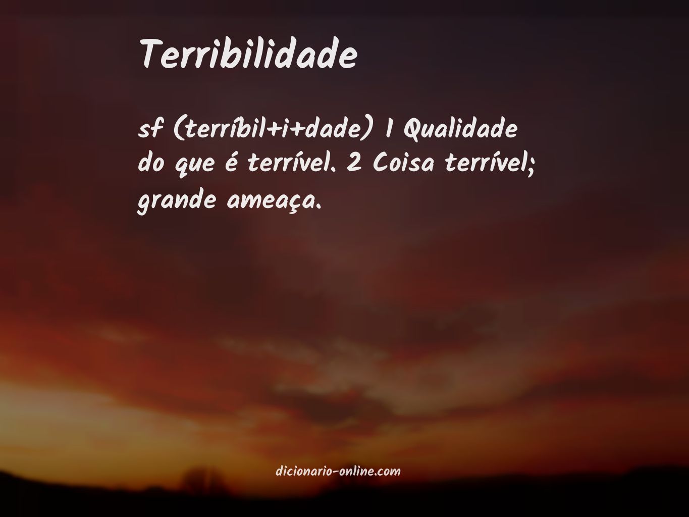 Significado de terribilidade