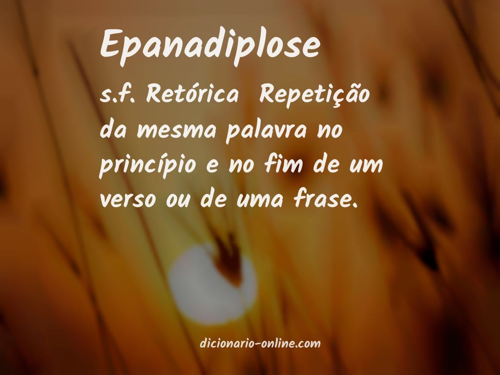 Significado de epanadiplose