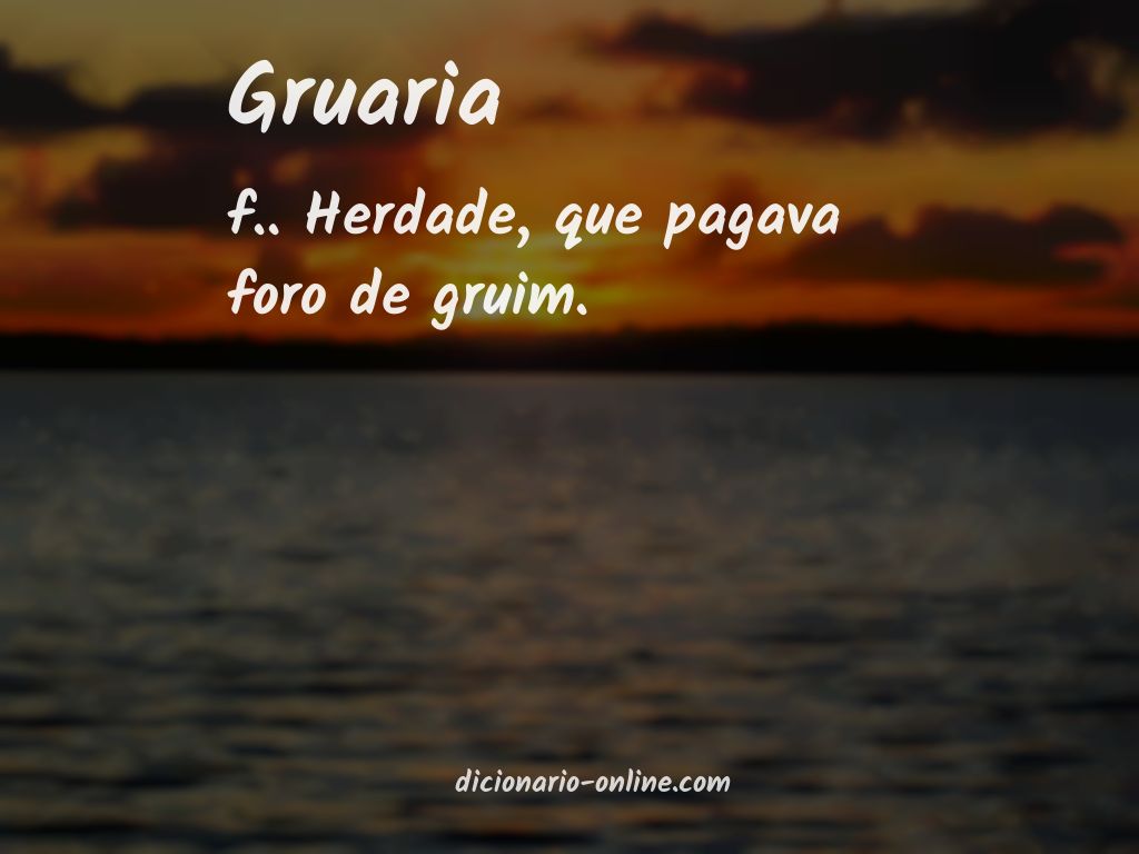 Significado de gruaria