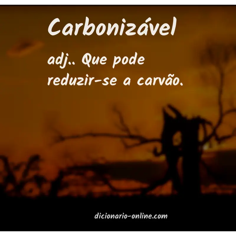 Significado de carbonizável