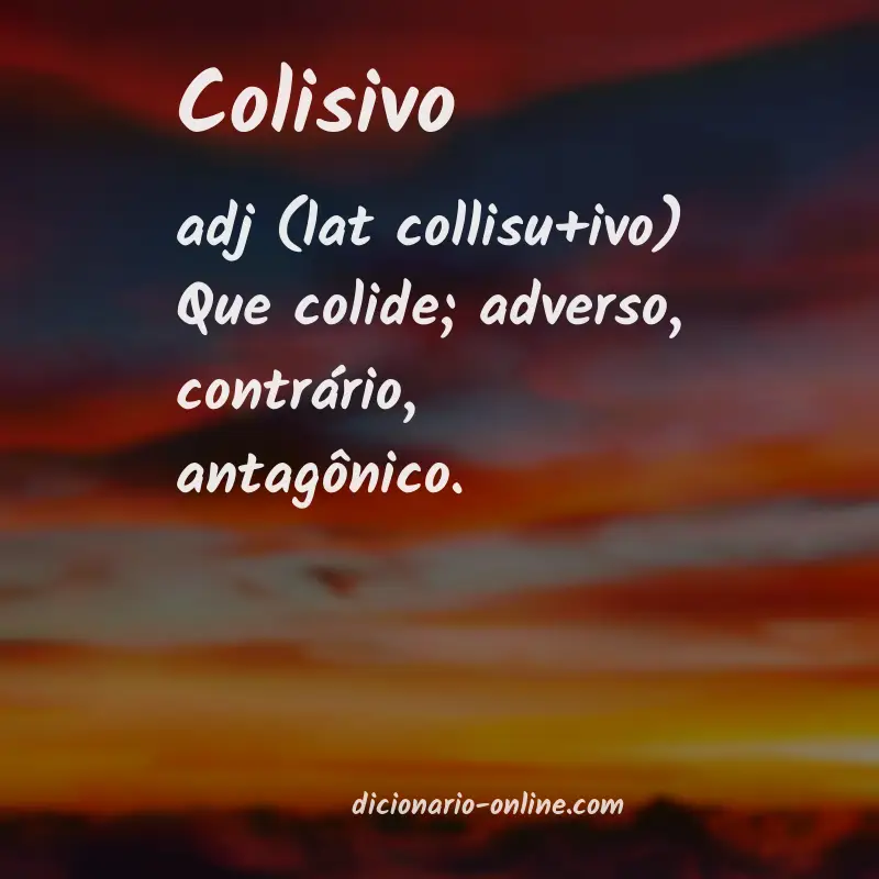 Significado de colisivo