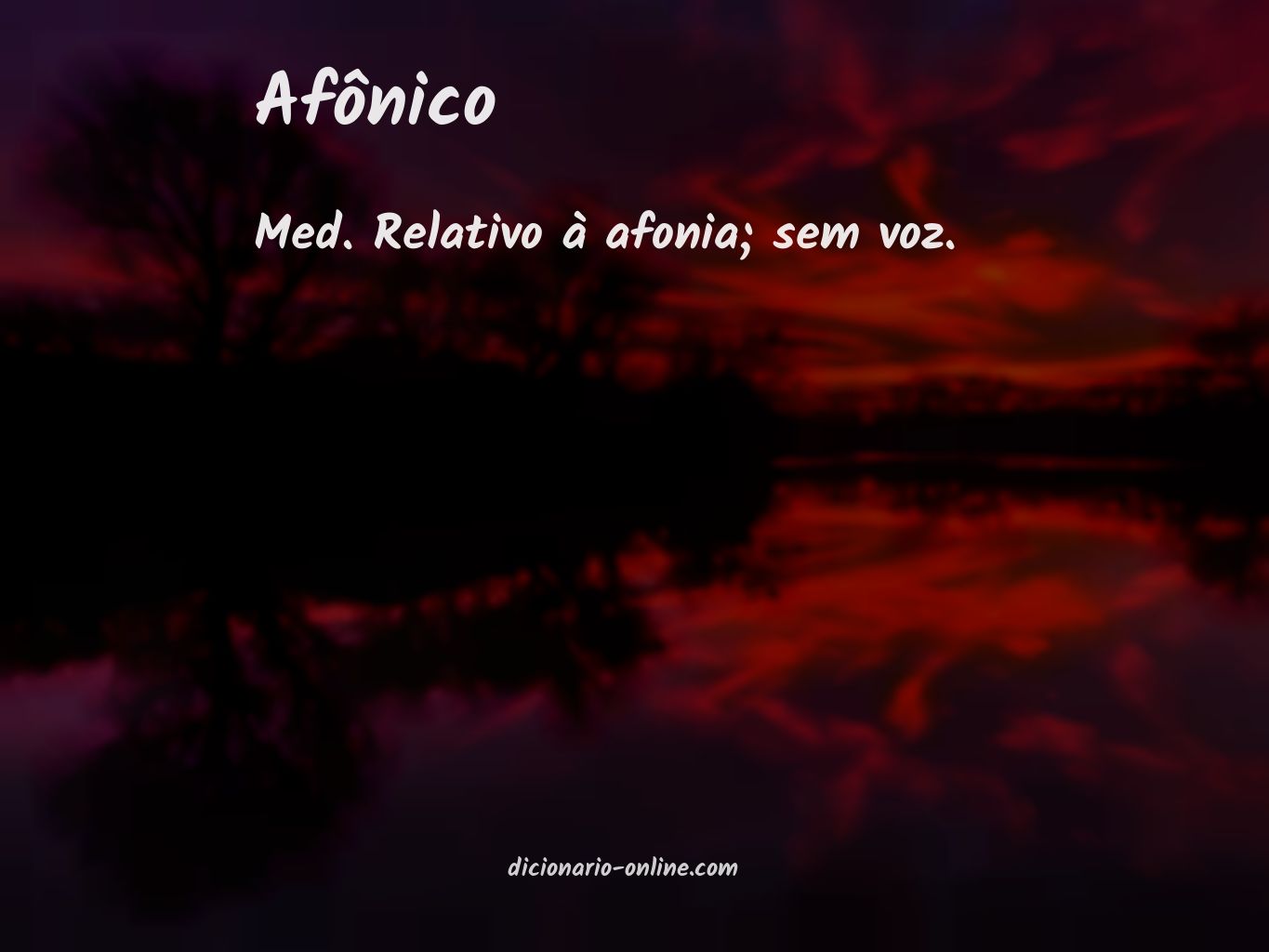 Significado de afônico