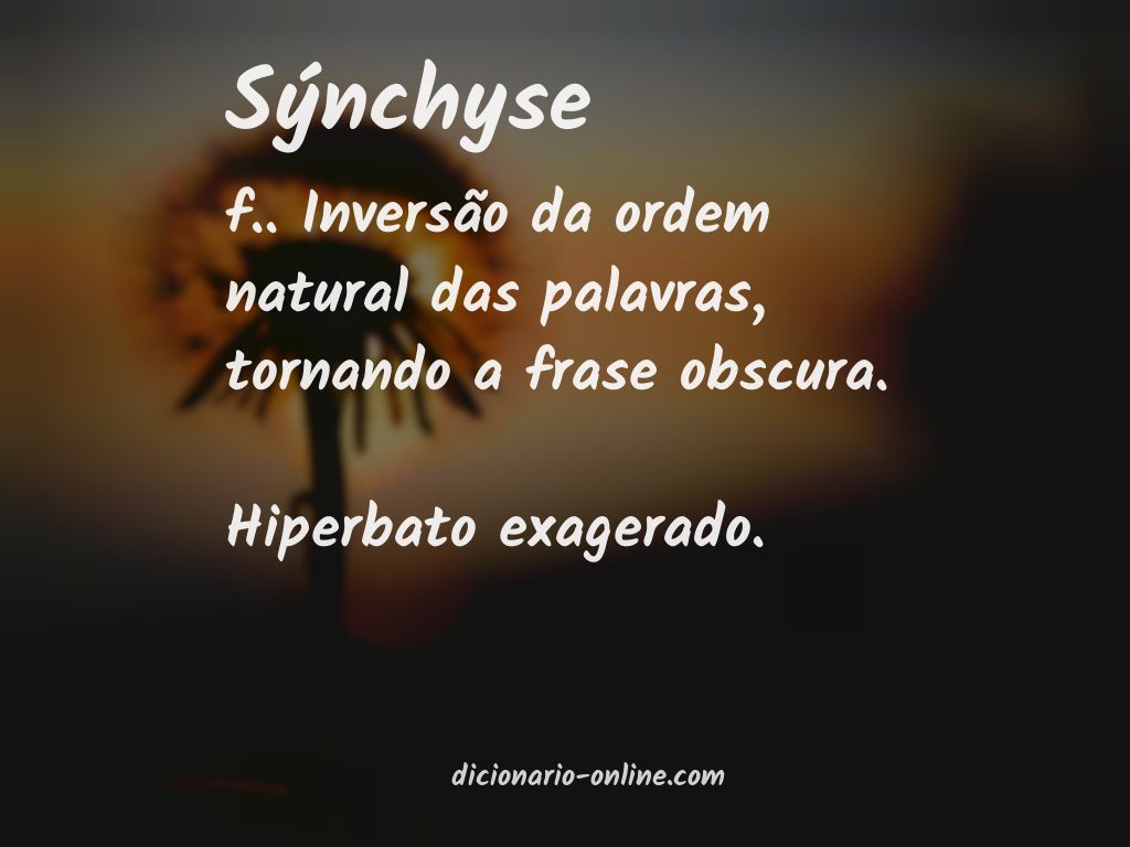 Significado de sýnchyse