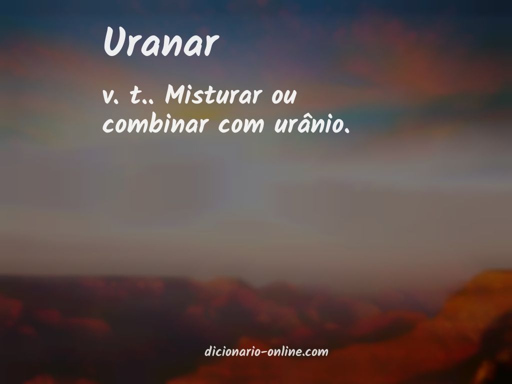 Significado de uranar