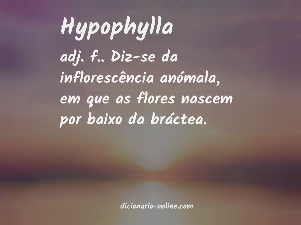 Significado de hypophylla