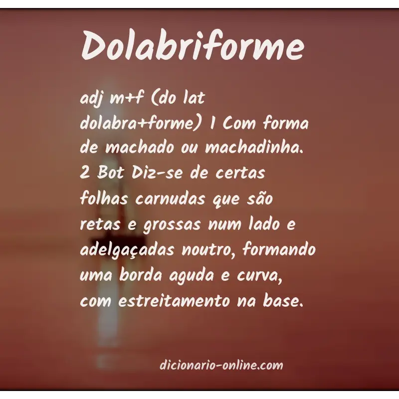 Significado de dolabriforme