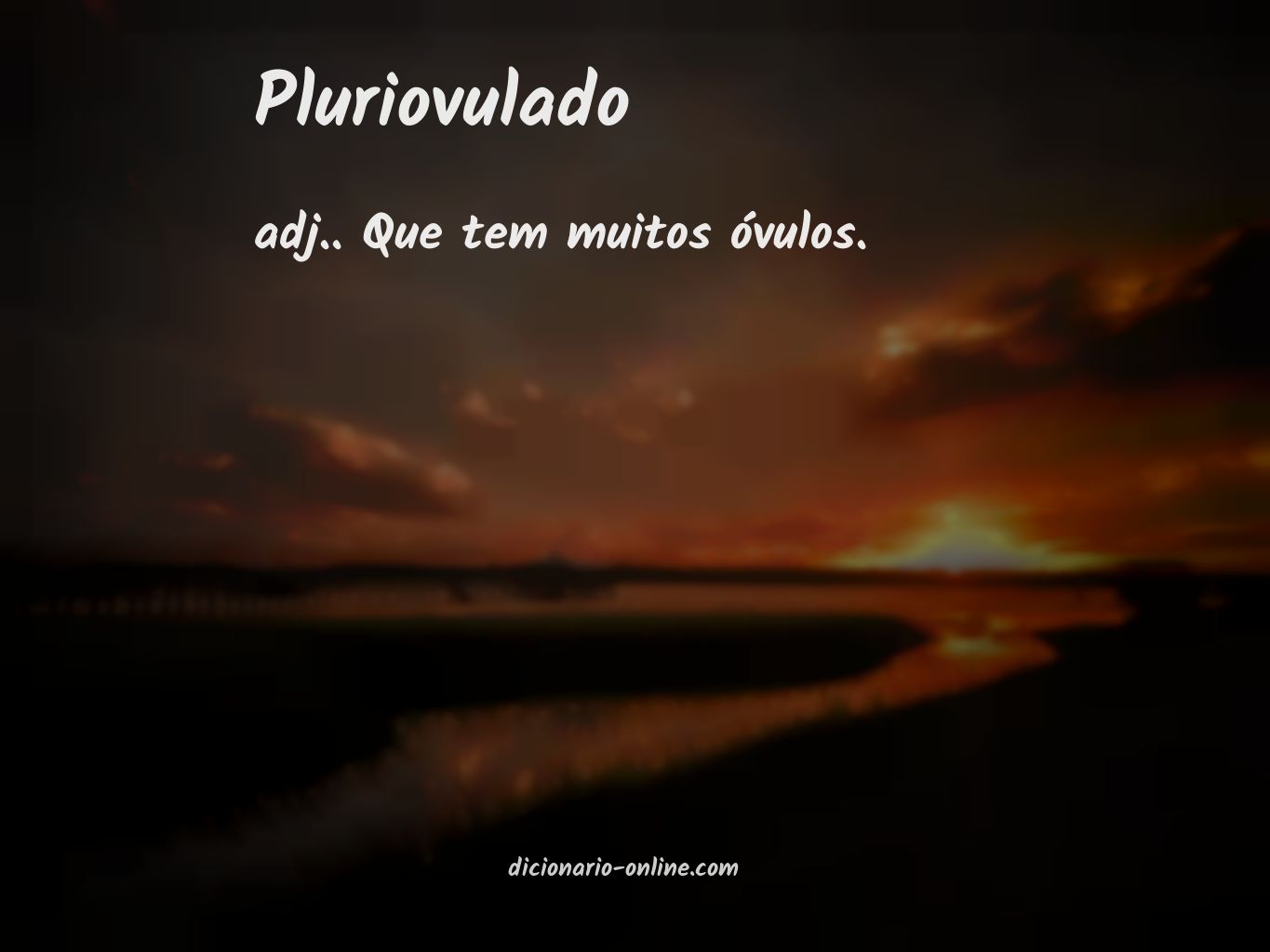 Significado de pluriovulado