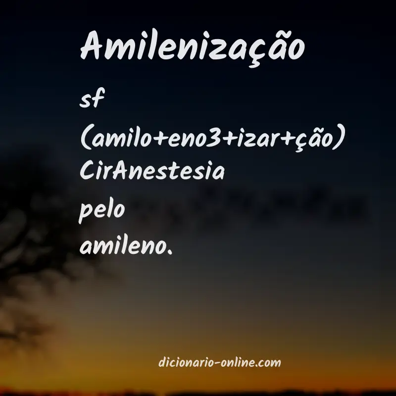 Significado de amilenização