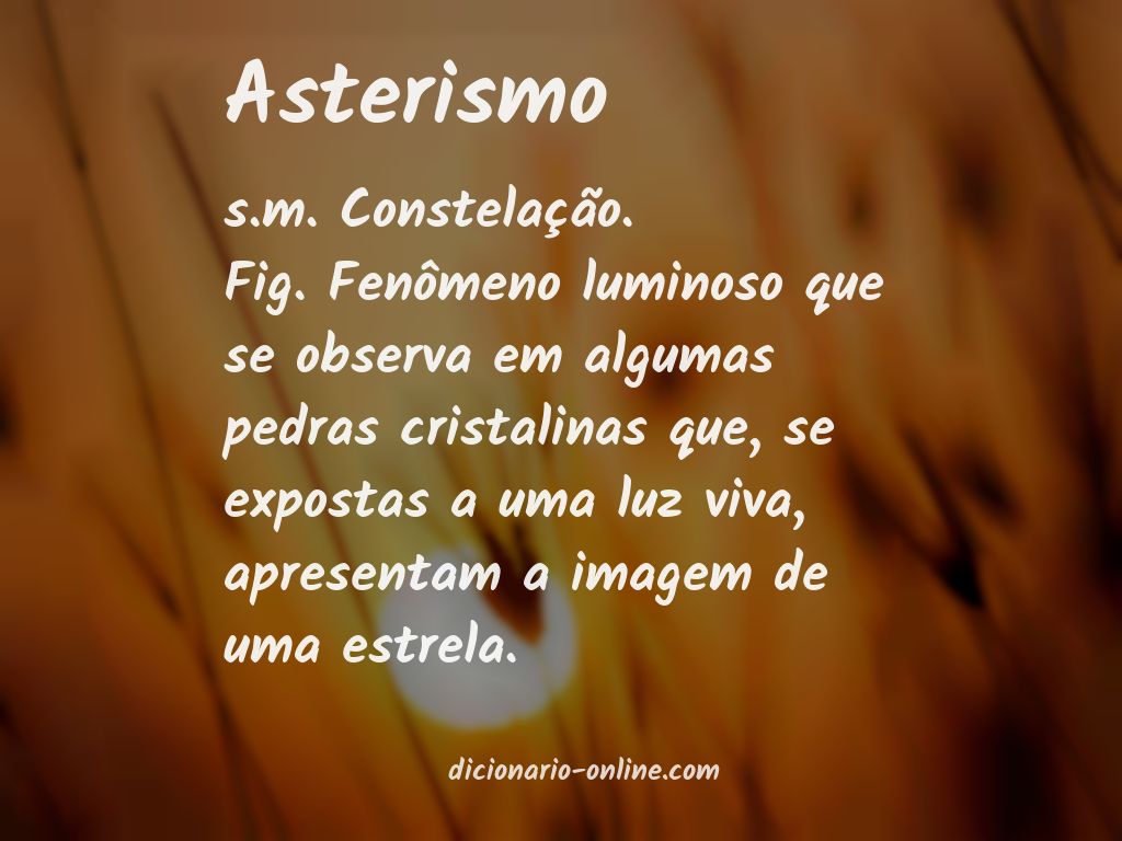 Significado de asterismo