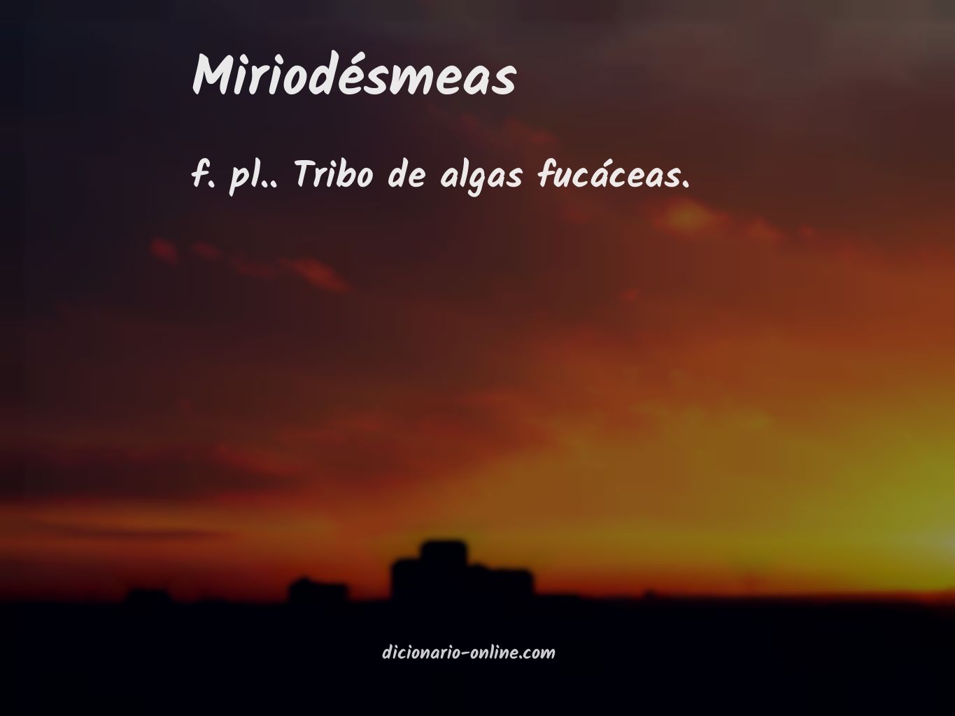 Significado de miriodésmeas