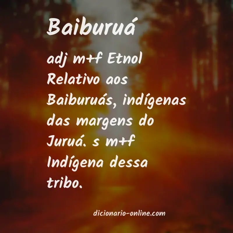 Significado de baiburuá
