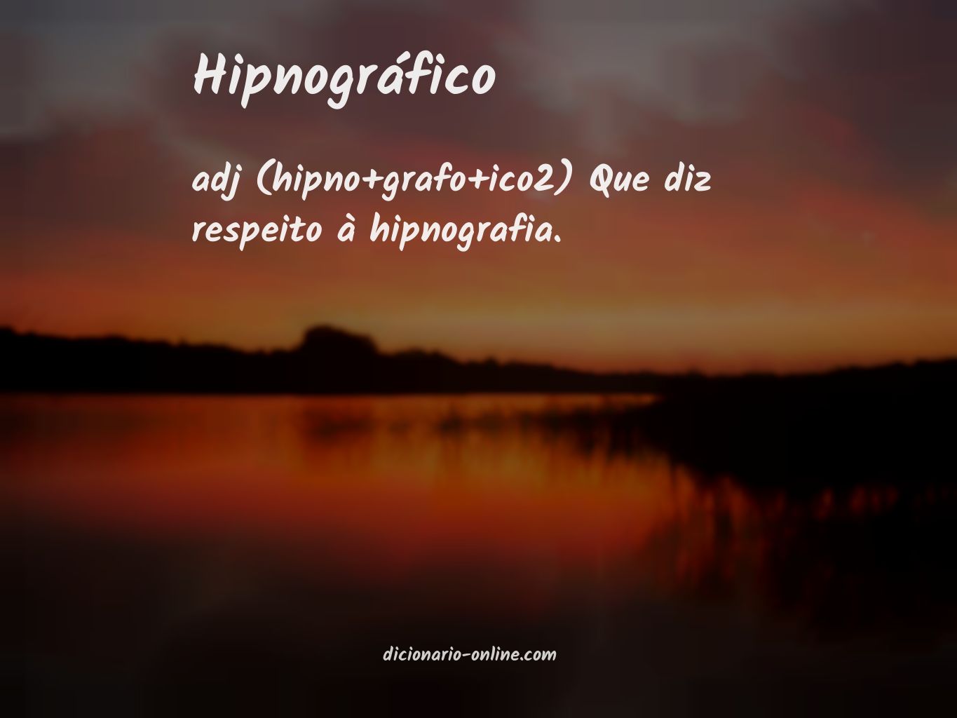 Significado de hipnográfico