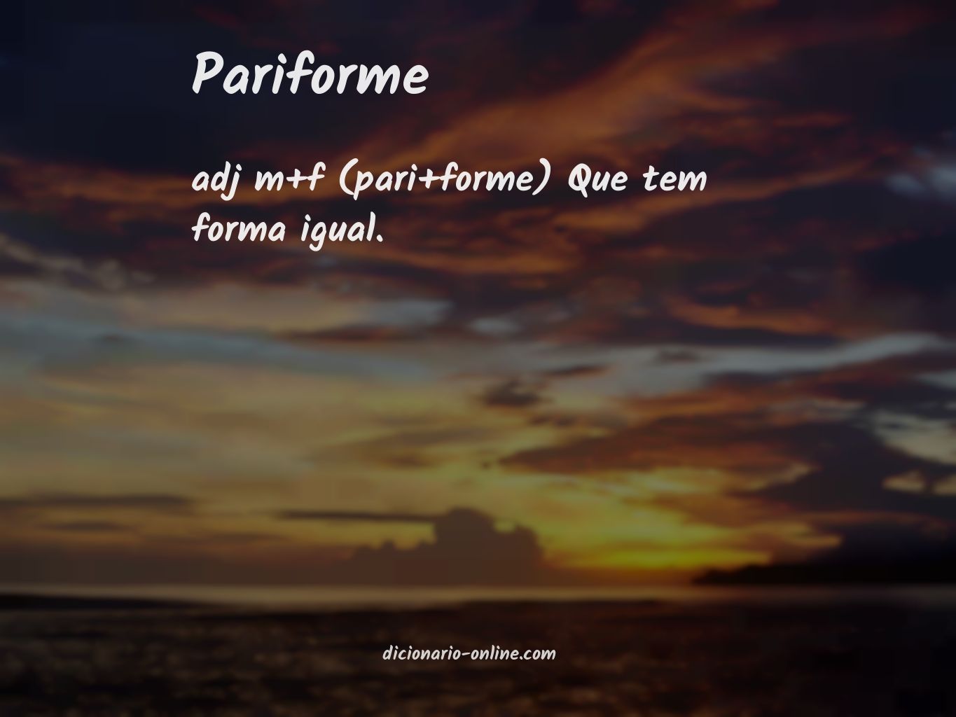 Significado de pariforme